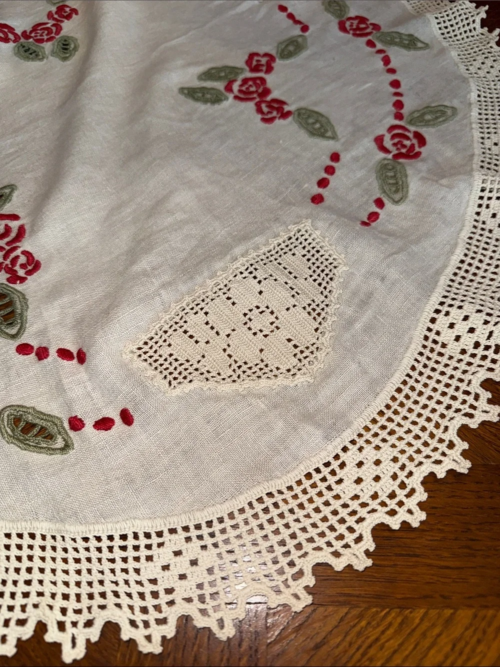 Antique table doily